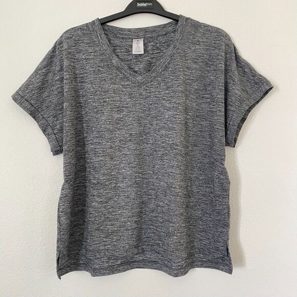 Member's Mark Soft‎ T Shirt Women's V-neck Gray Size XL Stretch Short Sleeve - Picture 1 of 9